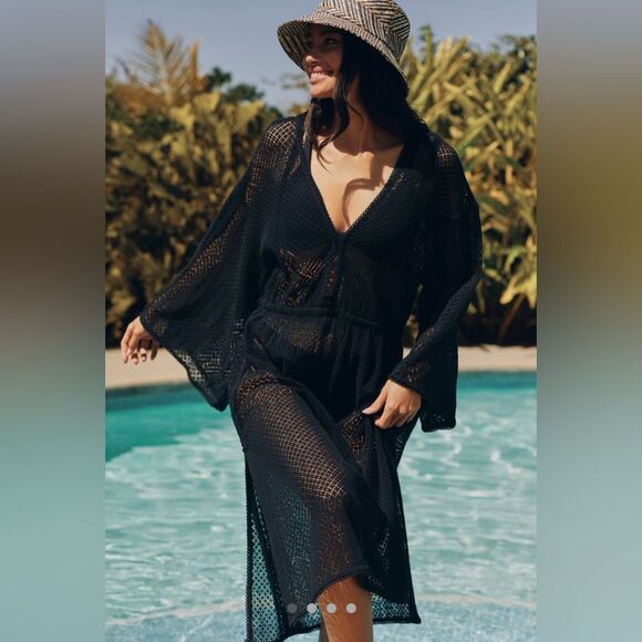 Anthropologie New Brea Swimwear Black Cover-up - Size Small - Picture 1 of 8